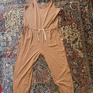 Brown Sleeveless Jumpsuit